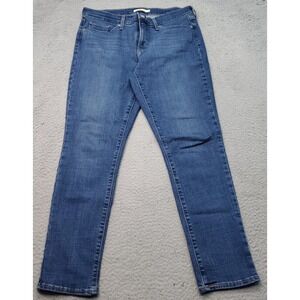 Levi's Jeans Womens Size 32 Blue Denim Cotton Stretch Shaping Skinny Leg Comfort